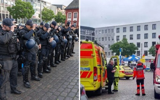German policeman stabbed during attack at ‘anti-Islam’ rally dies after being knifed several times in head and neck